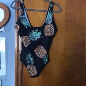 Pineapple motif bathing suit